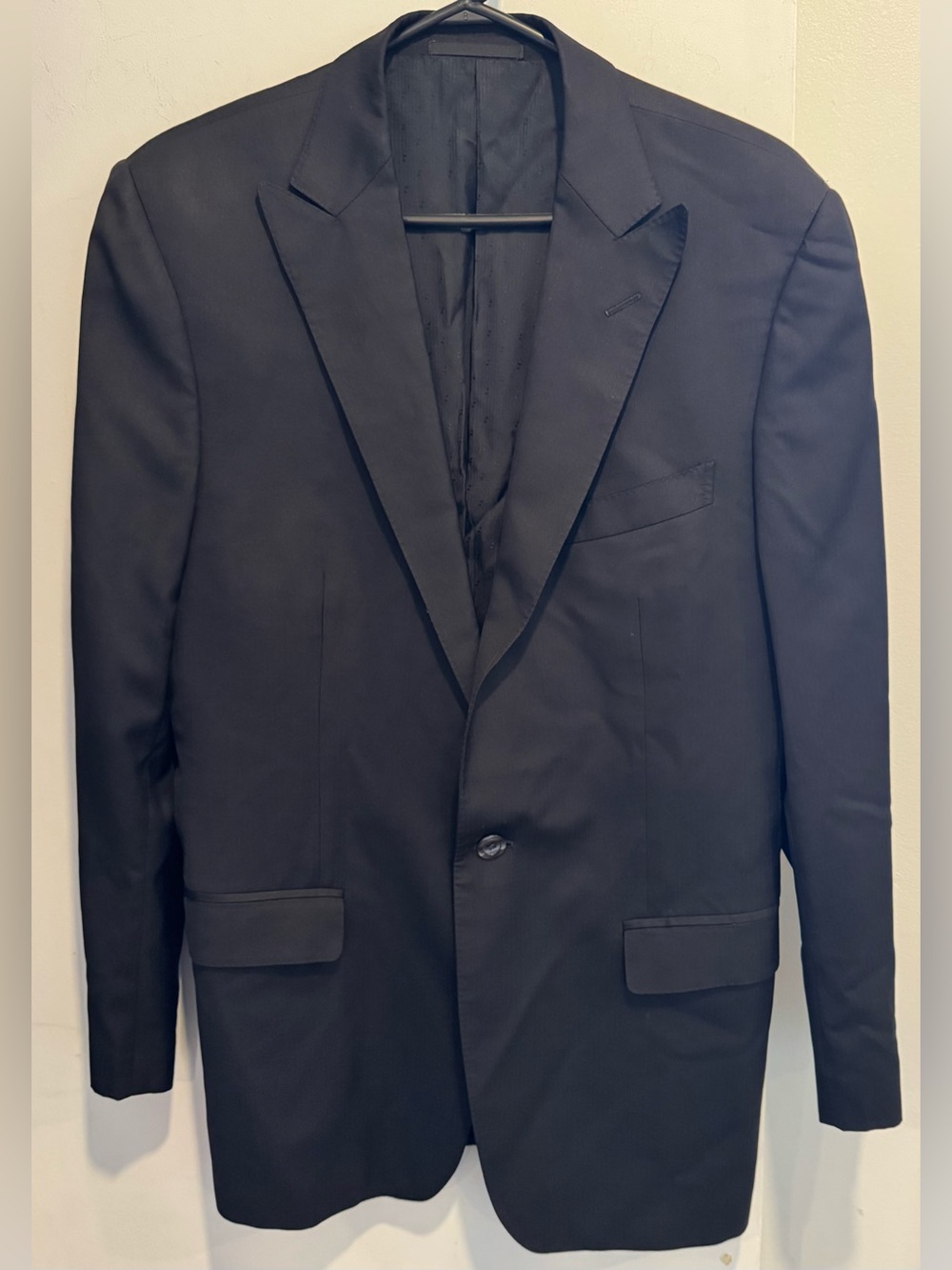 Z Zegna silk wool Italy Drop 7 blazer luxury black gray slim 28QMG4 50R classic